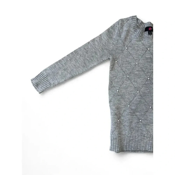 IZ Girls Sweater Dresses Red Gray Long Sleeve Knit Size Large 14 - Picture 8 of 11